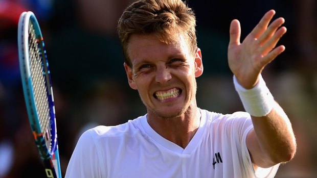 Insult to injury: Tomas Berdych was beaten by Gilles Simon and then asked about his win in the press conference.