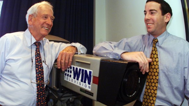 Feeder network: Bruce Gordon and Andrew Gordon in 2001, when WIN was aligned to Nine.