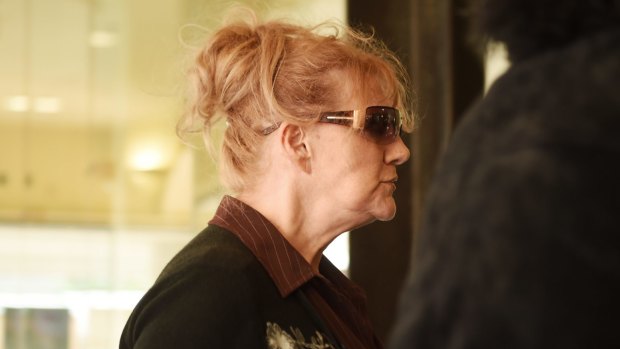 Renee Geyer arrives at Downing Centre courts for sentencing on Friday.
