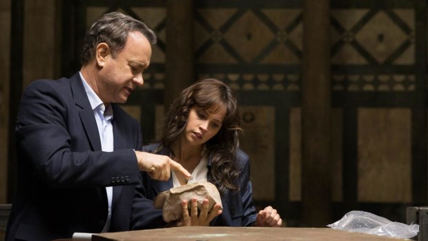 Tom Hanks and Felicity Jones hunt for clues in <i>Inferno</i>.