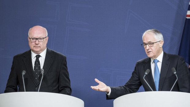 Prime Minister Malcolm Turnbull and Attorney-General George Brandis.