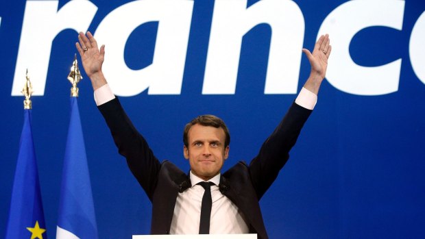 French centrist Emmanuel Macron during the campaign.