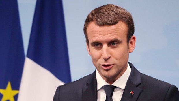 France's President Emmanuel Macron: his campaign was targeted by Russian hackers.