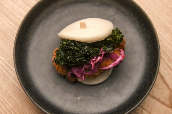 A latecomer to the bao party, but James' chicken version is a keeper. 
