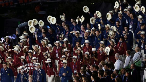 'Corrupted the Olympics': The Russian team at the London Olympics.