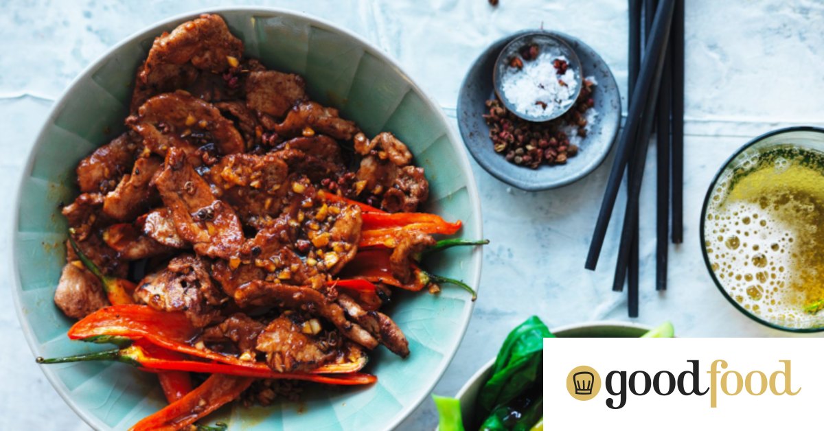 Stirfried chilli pork with Sichuan pepper recipe