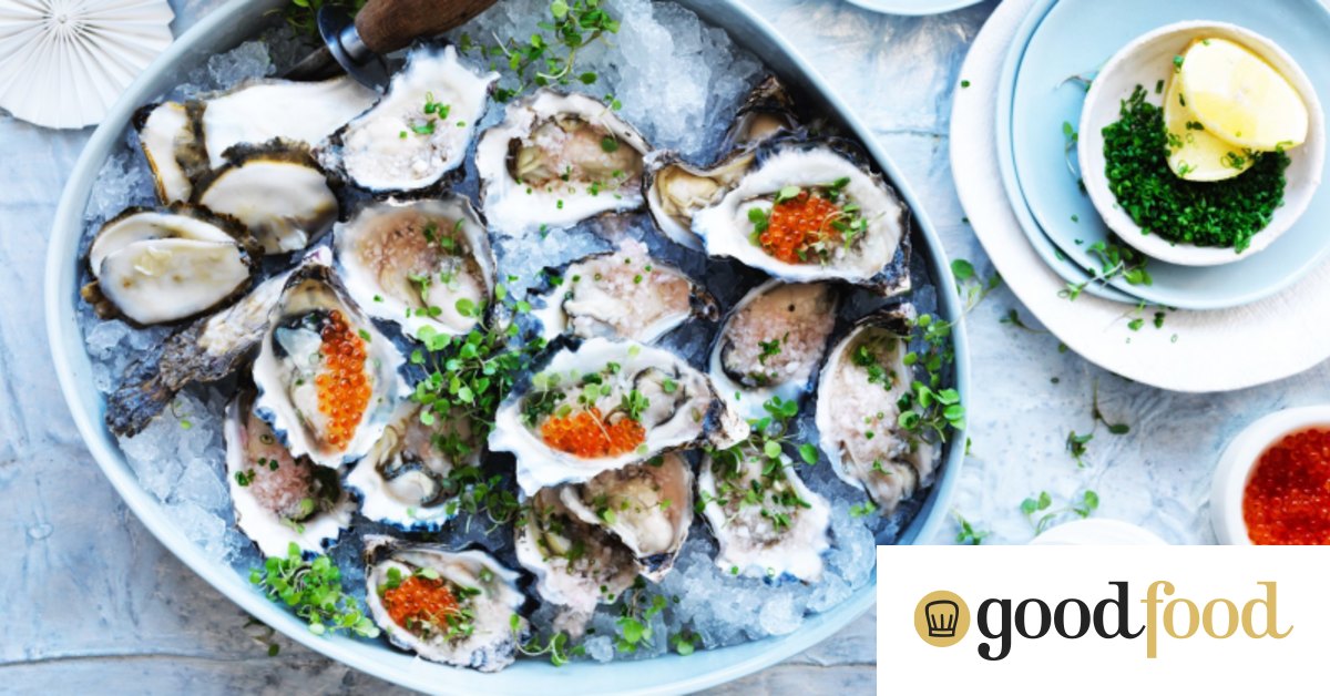 Oysters recipe Christmas oysters with chardonnay dressing