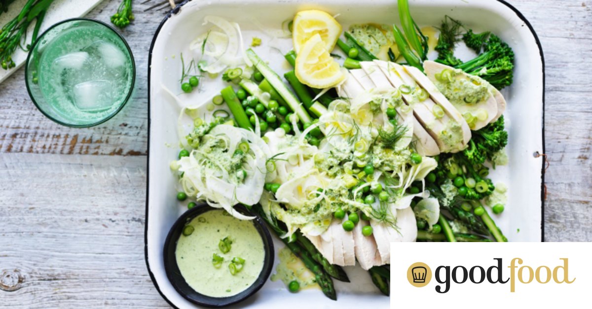 Jill Dupleix's steamed chicken with asparagus and fennel