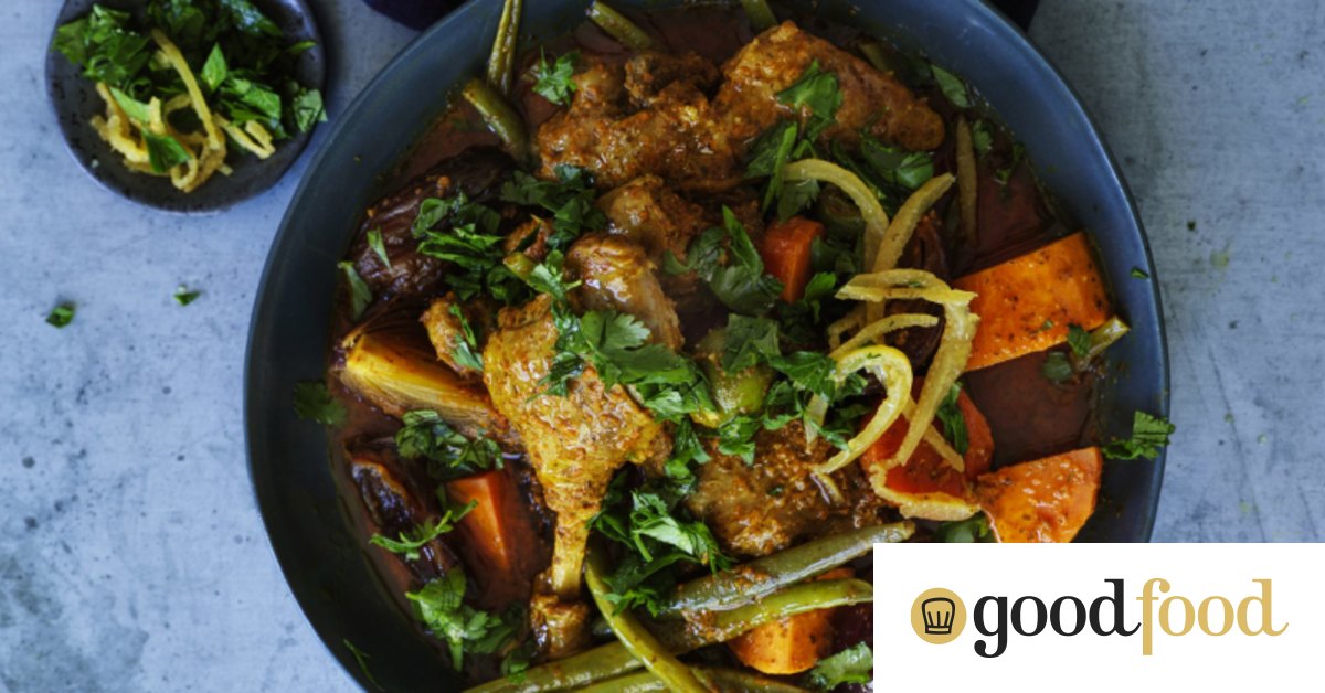 Neil Perry's duck, olive and date tagine