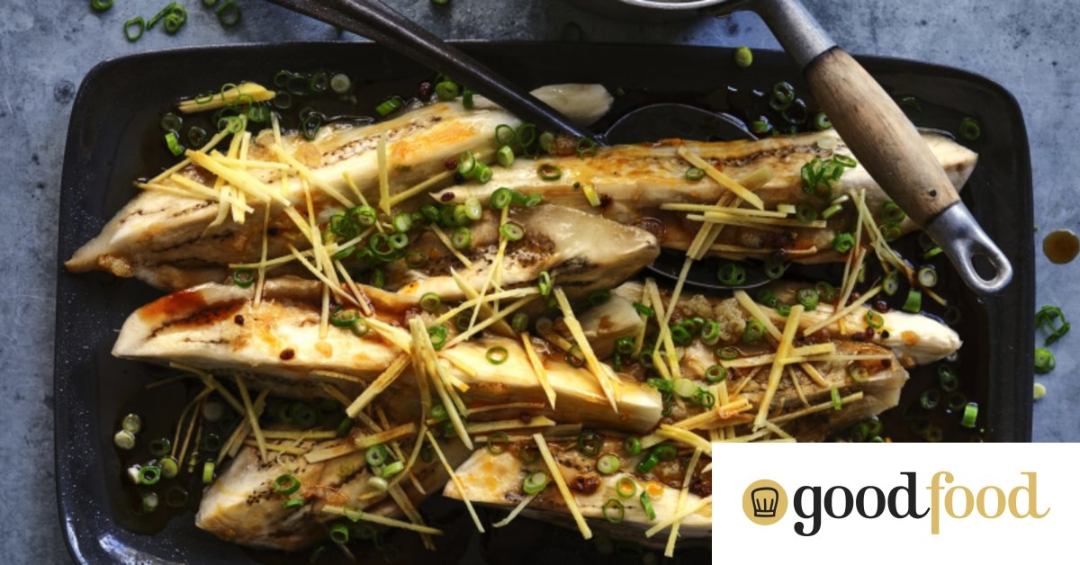 Adam Liaw's steamed eggplant with fragrant oil