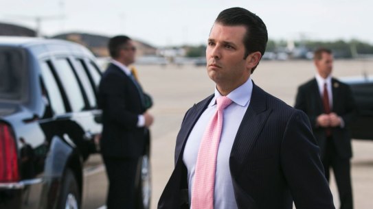 Centre of attention: Donald Trump junior may have given those investigating his father's campaign their smoking gun.