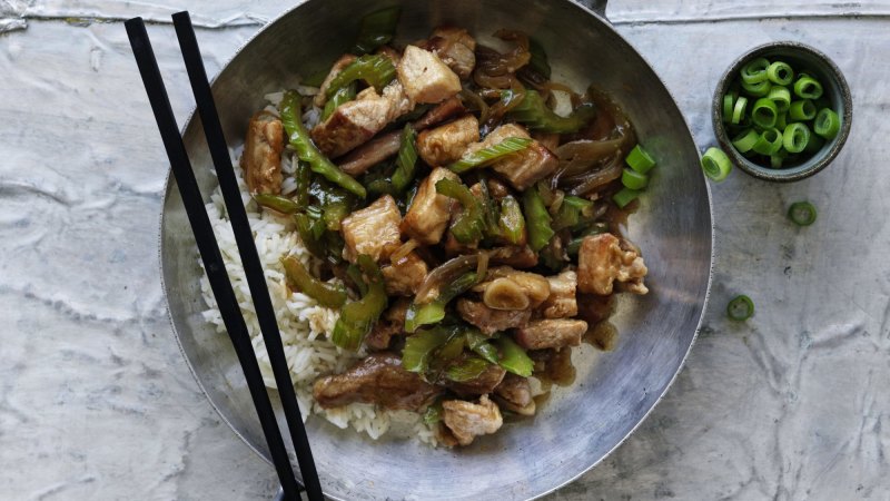 Adam Liaws Stir Fried Pork And Celery And Silken Tofu With