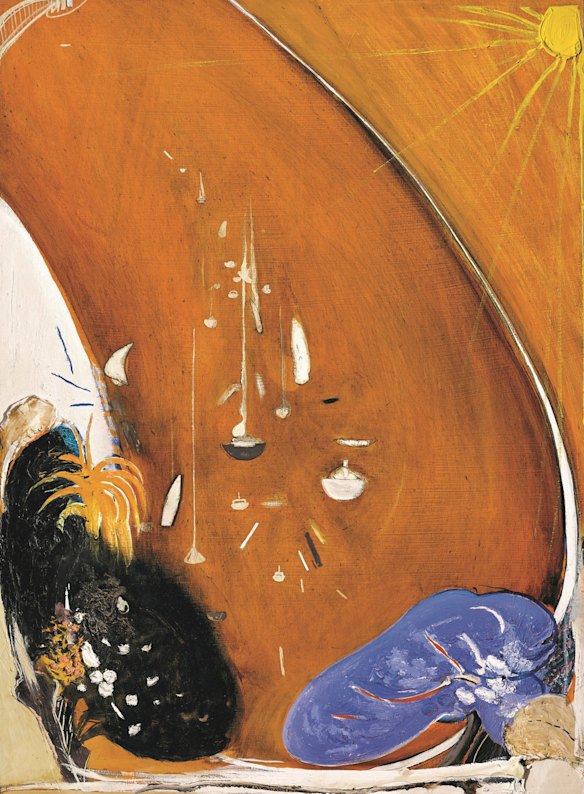 In the bottom of park at Lavender Bay there is a jacaranda and a gardenia tree by Brett Whiteley, 1984-85.