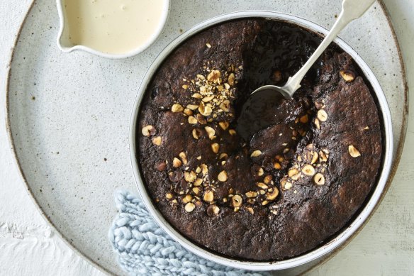 Don't skimp on the cream for this choc-banana pudding.