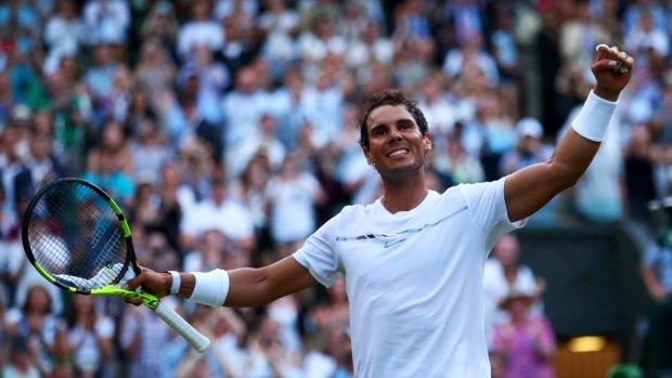 Cruising: Rafael Nadal had a comfortable three-set win over American Donald Young to reach the third round at Wimbledon. 