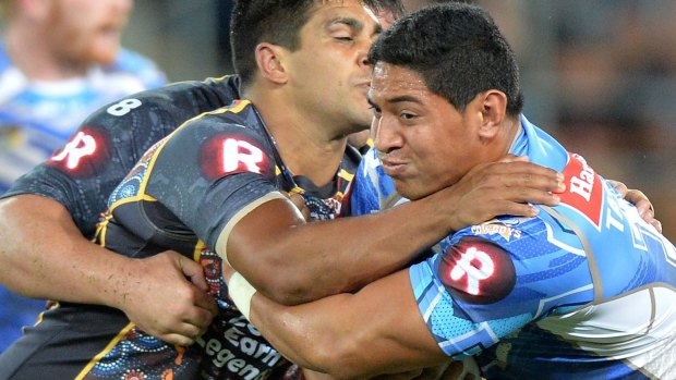 Staying in Townsville: Jason Taumalolo in action for the NRL All Stars two weeks ago.