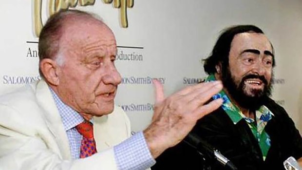 Tibor Rudas with Luciano Pavarotti in 2001.