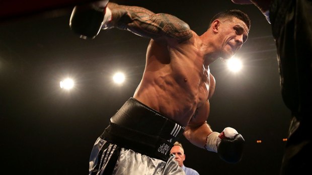 Working the body: Dean Waters reckons Sonny Bill Williams is too good looking for boxing, but has still done well.