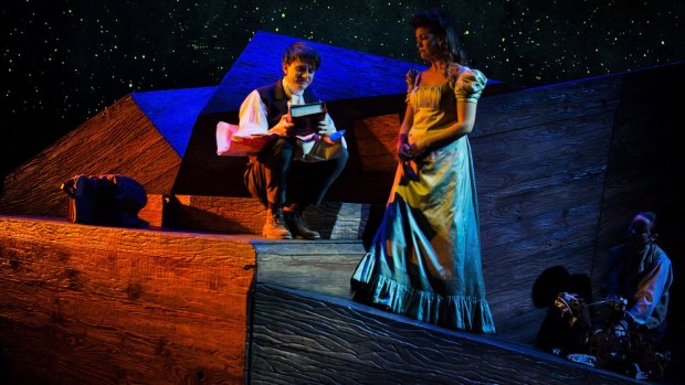 Tom Conroy and Lauren Jackson in Queensland Theatre Company's The Wider Earth.