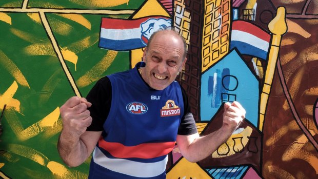 MELBOURNE, AUSTRALIA - SEPTEMBER 17: Footscray Supporter and Owner of the The Plough Hotel, Tony Adamo on September 17, 2016 in Melbourne, Australia. (Photo by Luis Ascui/Fairfax Media)