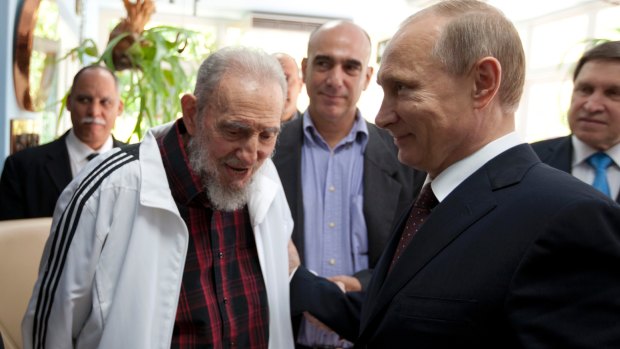 Fidel Castro with Vladimir Putin in July 2014.