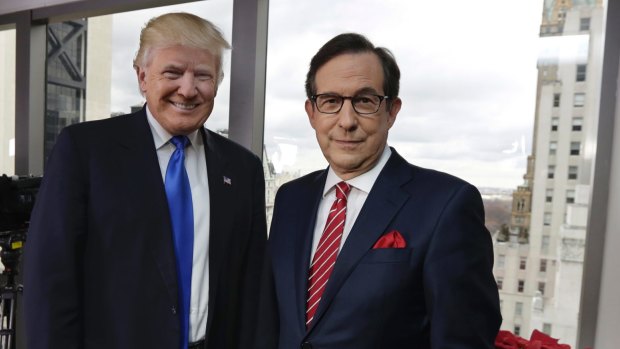 Donald Trump poses with Chris Wallace, who says politicians can not always expect good press.