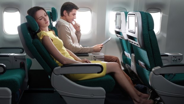 Premium economy on Cathay Pacific.