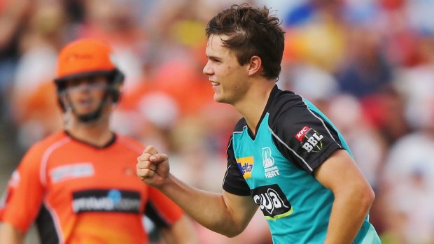 Unheralded: Leg-spinner Mitchell Swepson will be on a plane with the Test squad for India.