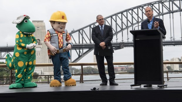Minister John  Ajaka and Australia Day ambassador Peter Greste launch the Australia Day Festivities at the Opera House.
