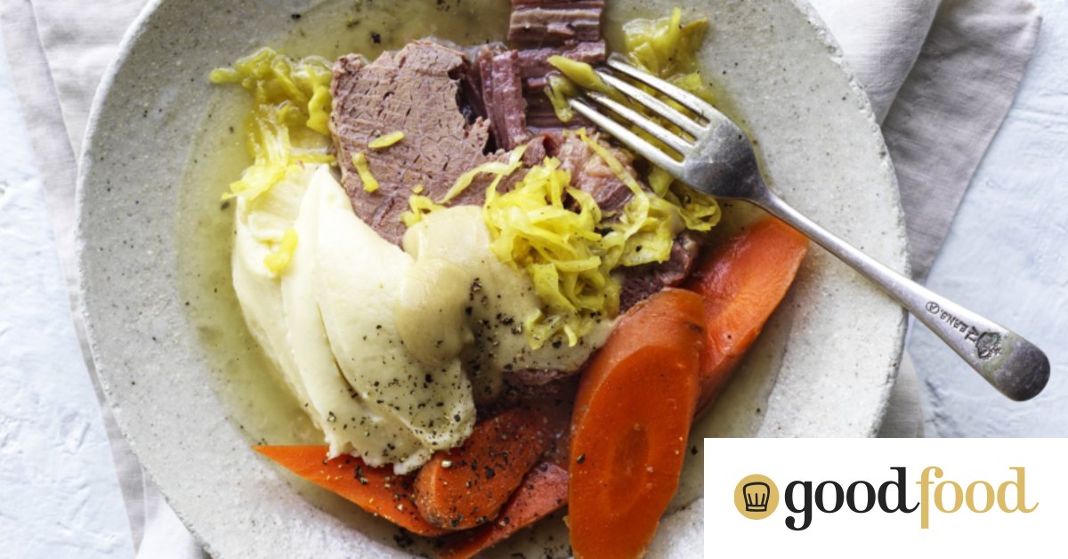 Neil Perry's corned silverside with mustard sauce