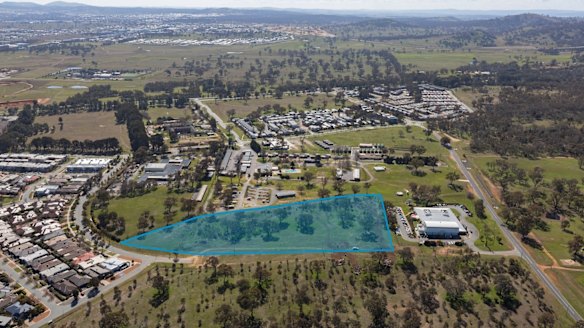 The site opposite Prime Media Group and Justice Robert Hope Park near Antill Street. 