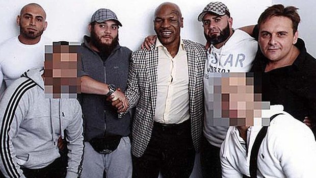 From left: Sam Hamden, Khaled Sharrouf, Mike Tyson, Bilal Fatrouni and George Alex.