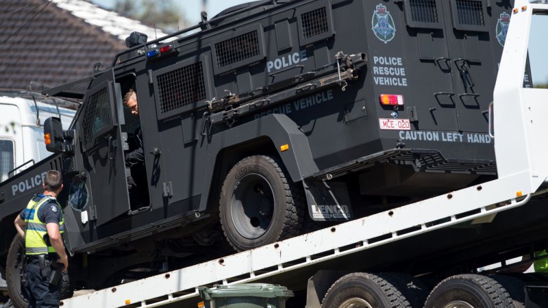 St Albans Siege Police Armoured Truck Towed From Scene After