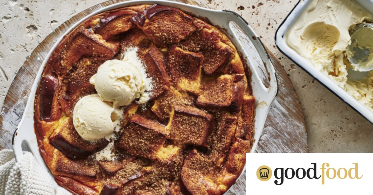Adam Liaw's cinnamon bread and butter pudding