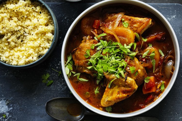 Adam Liaw's apricot chicken tagine.