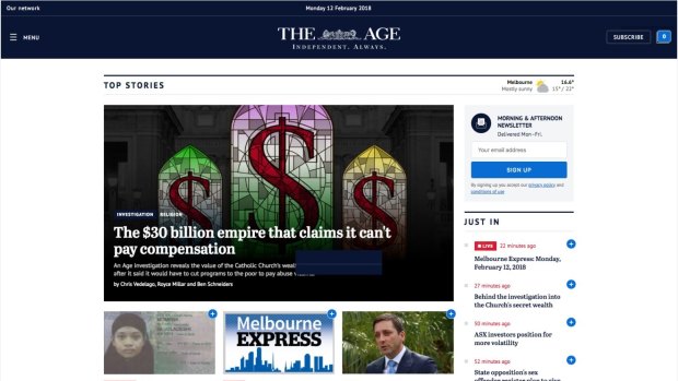 The Age's new look.
