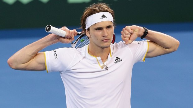 Pushed all the way: Alexander Zverev needed almost fours hours to dispose of Alex De Minaur.