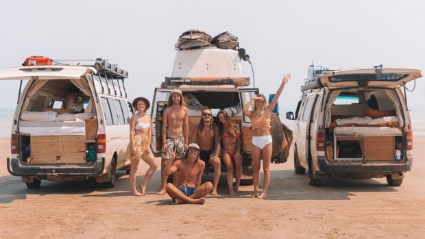 Gunn Point, about an hour from Darwin, Northern Territory. It's not just grey nomads, millennials too have jumped  into #vanlife. 