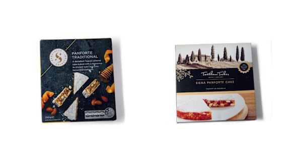 Panforte from Aldi (left) and Trentham Tucker.