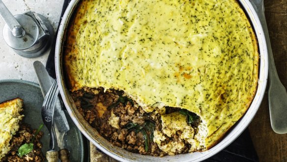 Moussaka meets shepherd's pie.