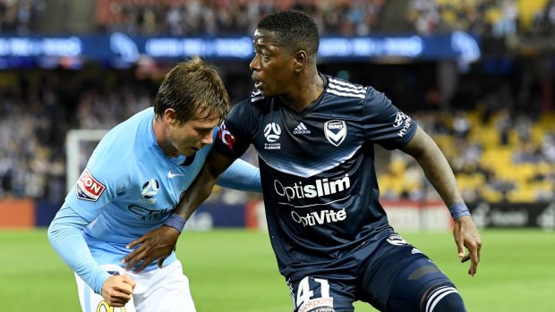 Leroy George wore the No.41 shirt in his Victory debut against Sydney FC.