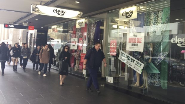 Clegs in Elizabeth Street is closing down with Woolworths to take over the site.