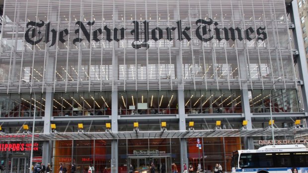 The New York Times office in ... New York. 
