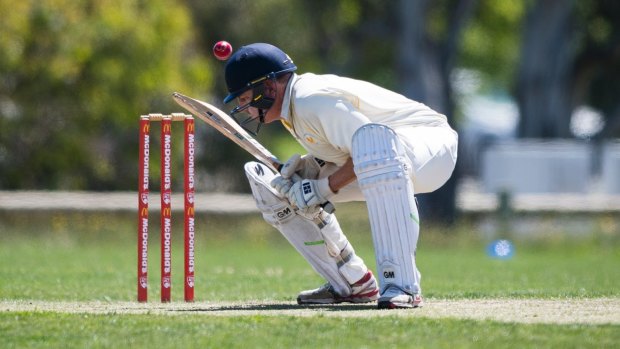 North Canberra-Gungahlin's Rob Ryan was very watchful early before making 43 against Tuggeranong.