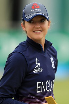 Happy in the middle: Sarah Taylor says the cricket pitch is the place she feels most comfortable.
