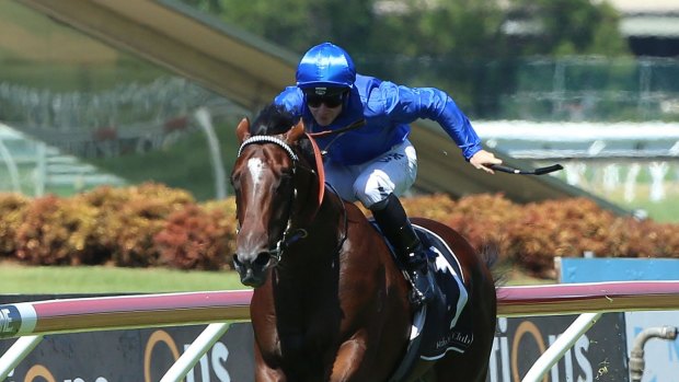 Earned a start: James McDonald rides Souchez to victory in the Pago Pago Stakes at Rosehill on Saturday.