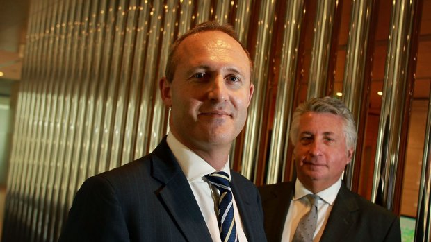 Crestone CEO Mike Chisholm (left) and vice chairman Clark Morgan (right). They are cutting adviser commissions.