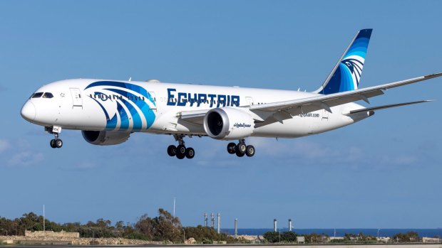 An EgyptAir Boeing 787-9 Dreamliner. The airline is updating its fleet in order to reduce carbon emissions. 