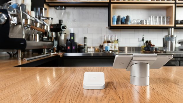 Square's new reader takes contactless payments in the front, chip in the back, but no magswipe. It communicates with POS software on a phone or tablet wirelessly.