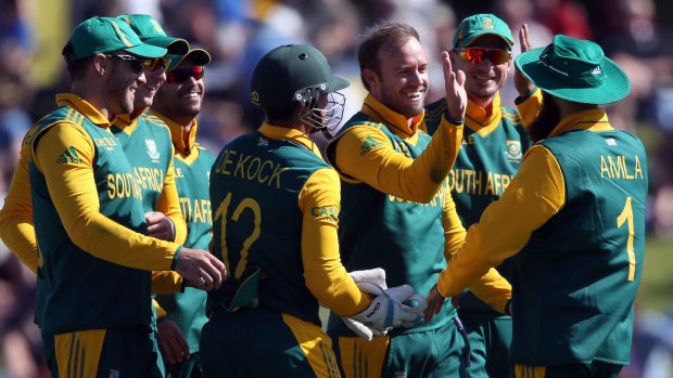 Back on top: South Africa's one-day team.